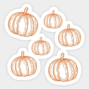 Pumpkin sketch pattern Sticker